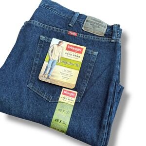 Wrangler Five Star Premium Denim Regular Fit Jeans 48X30 (46x30)‎  Mens